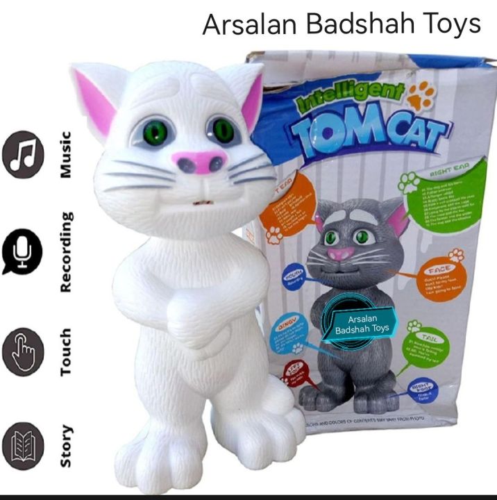 Talking Tom All Touch Toy /  Intelligent Sound Recording  Cat Toy / 5 Touch Sounds For Kids Boys & Girls .( Size 20cm) ( Require 5AA Batteries , Not Included)