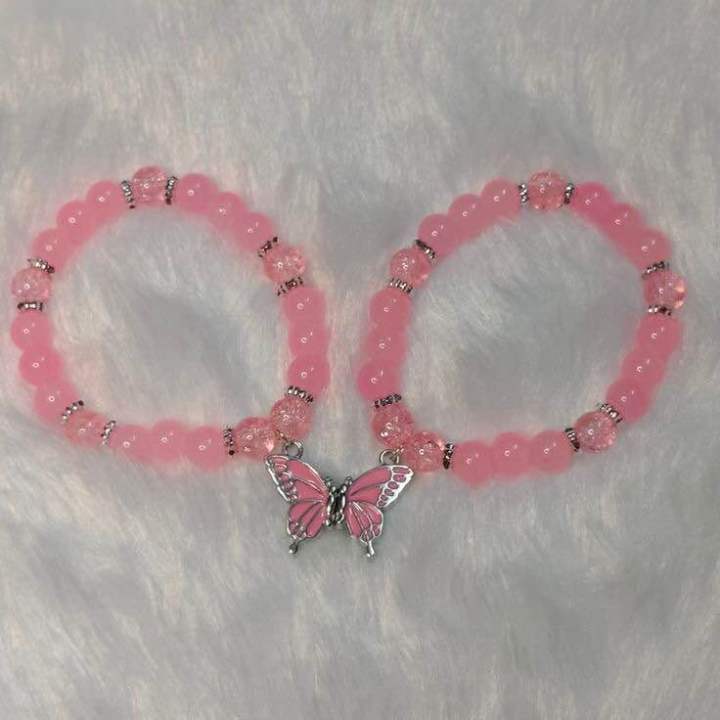 Beautiful%20pink%20and%20white%20butterfly%20charm%20bracelet%20Glass%20beads%20friendship%20bracelet%20for%20couples,%20best%20friends,%20girls%20-%20Image%205