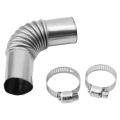 24mm Elbow Pipe Air Parking Heater Exhaust Tube Connector With Clip For Webasto Boats Heater Car Heating Parts. 