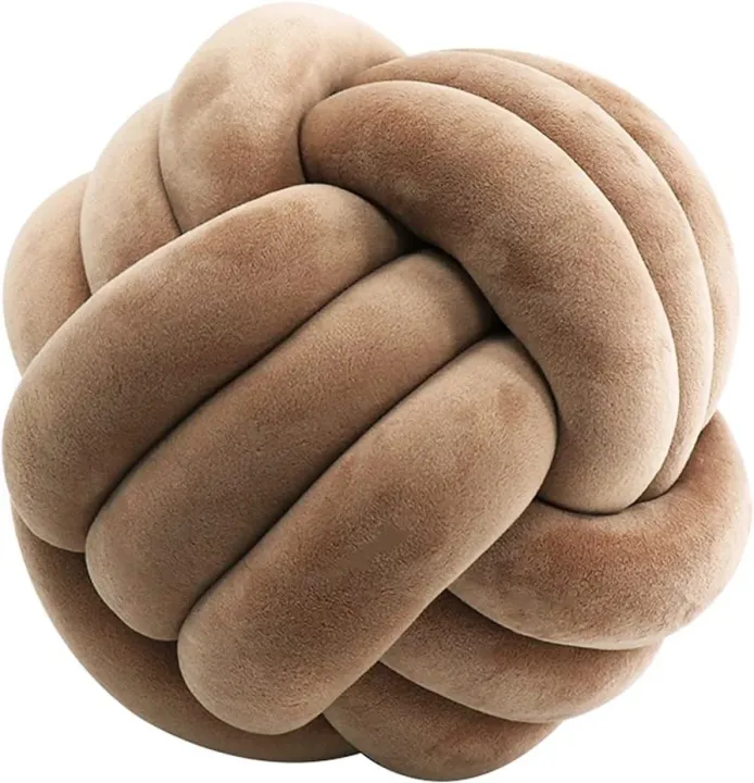 Knot Pillow Ball Cushion - Soft Plush Decorative Throw for Couch and Bed