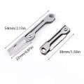 1Pc Outdoor Camping Supplies Stainless Steel Folding Mini Square Head Multi-function Pocket Keychain Pendant.