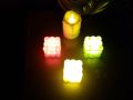 Led light candle bubble cube shaped Candle 1 piece. 