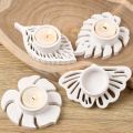 Leaves Candlestick Silicone Mold DIY Handmade Leaf Tealight Candle Holder Plaster Concrete Resin Craft Casting Molds Home Decor.