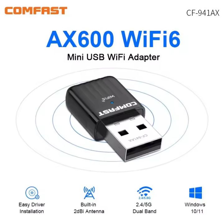 Comfast%20AX600%20/AX650%20USB%20WiFi%206%20Adapter%205G%20+%202.4GHz%20Network%20Card%20Dongle%20802.11AX%20Antenna%20for%20PC%20Signal%20Reception%20for%20Laptop%20Win%2010%2011%20-%20Image%202