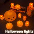 Pumpkin Lantern Candle Light Halloween Skull Ghost Face Lamp Kids Gift For Bedroom Garden Party Decoration Atmosphere Light. 