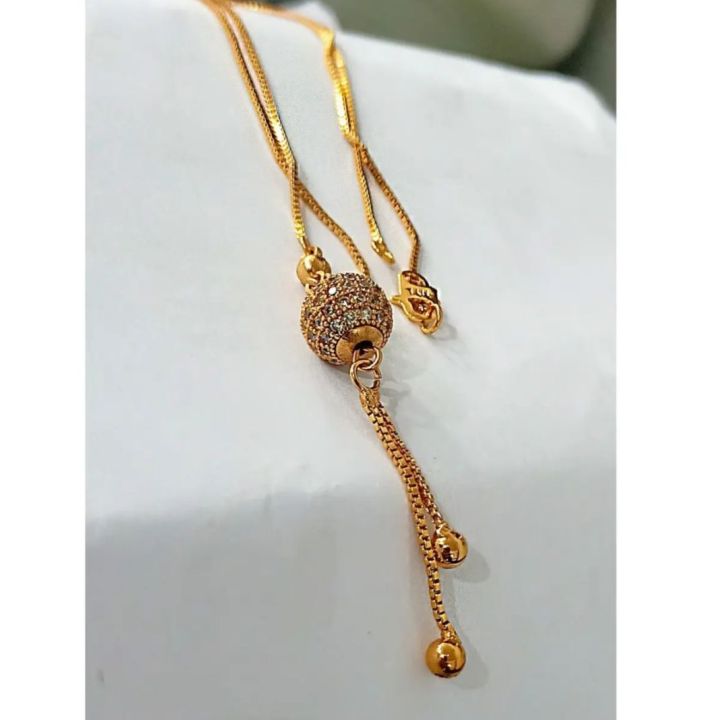 New%20Trendy%20Gold%20Plated%20Zarkoon%20Necklace%20Ball%20Locket%20Beautiful%20Diamond%20Crystal%20clustered%20Pendant%20light%20weight%20Best%20Quality%20lacquer%20for%20women%20and%20girls%20-%20Image%202