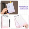 Daily To-Do List Notebook | Portable Planner for Office Work,School Stationery Supplies,Memos and Tasks,Fitness & Academic Goals. 