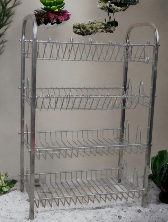 Steel Racks Daraz Product details of 4 Layer Stainless Steel Crockery Stand 4 Racks ...