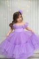 Mother & Baby girls net party frock- 0 to 7 yr girl dress -  baby party frocks -- Bow kids shop. 