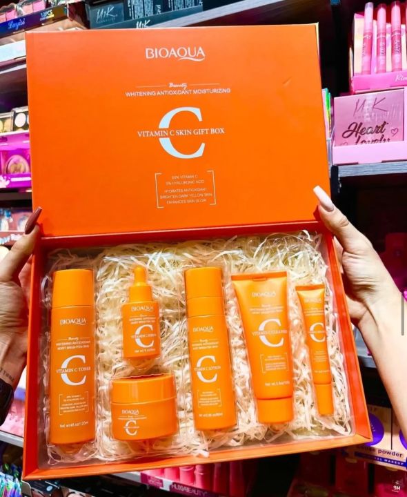 BIOAQUA 6in1 Vitamin C Facial Kit | Complete Skin Care Set for Healthy & Fresh Look