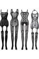 Black Full Body Stocking for Women – One Size, Elegant Design. 