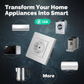 MOES Tuya ZigBee Wall Socket EU Embedded Outlet Energy Smart Monitor Indicator App Remote Control Works With Alexa  Home. 