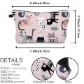 Deanfun Colorful Pretty Cosmetic Bag 3D Printed Waterproof Makeup Bag For Women with cat. 