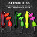ZYZHE Catfish Rigs 1PC with 6/0# 7/0# 8/0# Circle Hooks Fake Bait Float and Ringing Bead Ideal for Catfish Fishing Sets. 