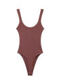 Women's Skinny Ribbed Bodysuits O Neck Straps Snap-Button  Fashion Female Playsuits Comfortable Stretchy Clothing. 