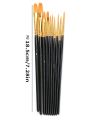 Professional Acrylic Paint Brush Set 10pcs Nylon Hair Brushes for All Purpose Oil Watercolor Painting Artist. 