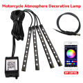 LED Lights for Motorcycle Accessories RGB APP Sound Control Moto Backlight Flexible Waterproof Decoration Light Neon Strip 12v. 