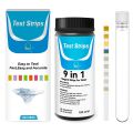 100 Pcs 9-IN-1 Aquarium Test Fish Tank Test Kit with Test Tube Water Quality Monitor pH Test Strips Strips Easy Fast Accurate. 