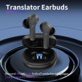 144 Languages Real Time Translator Earbuds 4 Translation Mode Wireless BT Translation Earphones Noise Cancelling IPX6 Waterproof.