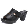 Fashion Women fish mouth sandals thick heel 6mm. Summer high heels sandals. 