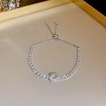 Korea Square Zircon Adjustable Bracelet for Female Simple Light Luxury Bracelets Personality Temperament Wedding Woman Jewelry. 