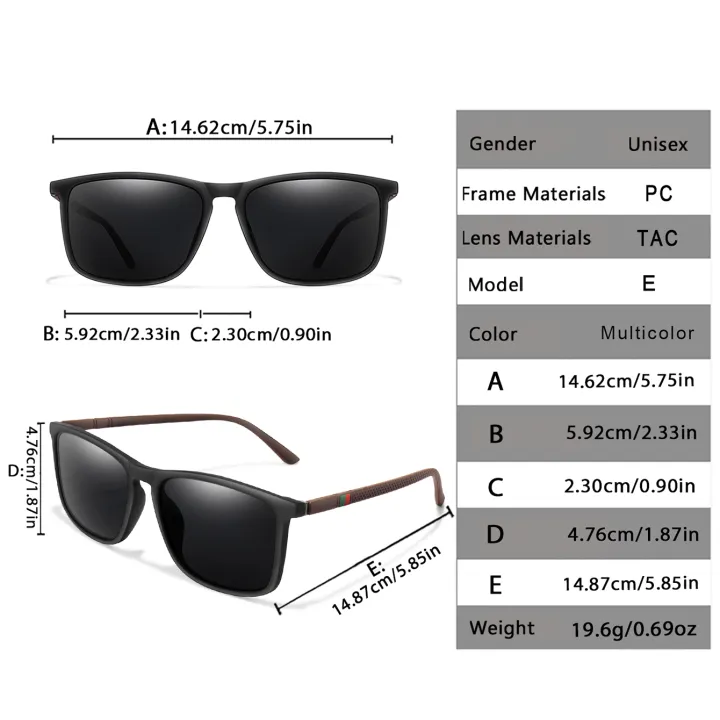 LOISRUBY%20Polarized%20Fishing%20Sunglasses%20Men%20Women%20Travel%20Angler%20Driving%20Cycling%20Male%20Eyewear%20UV400%20Square%20Vintage%20with%20Case%20-%20Image%202