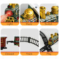 Electric Train Toy Christmas Train Engine Railway Music Santa Claus Snowman Track Set Decor Model Party Toys For Children Gift. 