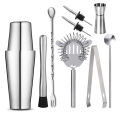 1/6/9/11pcs Boston Shaker Professional Stainless Steel Bartender Wine Cup Cocktail Mixer Martini Cocktail Shaker Bar Set. 