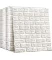3D Brick Wall Stickers | Self Adhesive Peel & Stick Wallpaper Sheets | Waterproof Foam Wall Panels | Home Decor for Bedroom, Living Room, Office. 