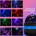 LED Starry Sky Lights Bedroom NightLights 5V USB Decoration Atmosphere Projector Lamp 360° Rotating For Weddings Christmas. 