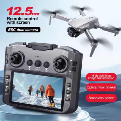 Brushless Motor Drone With 1080p Camera, Optical Flow Dual Camera, Remote Control 2.4g Wifi Fpv Rc Drone Headless Mode Follow Shot Altitude Hold Obstacle Avoidance Adult by DRONE ZONES