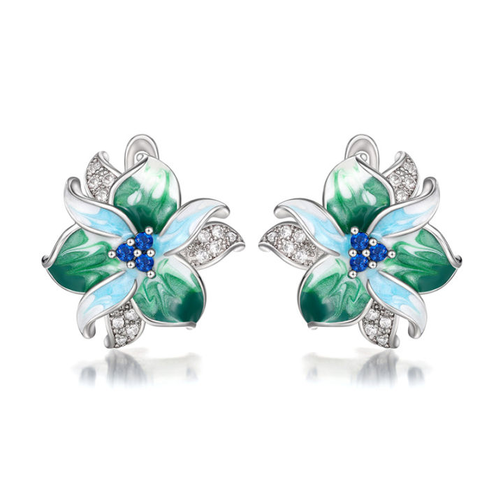 Huitan%20Green%20Blue%20Flower%20Earrings%20Women%20Inlay%20Sparkling%20Cubic%20Zirconia%20Fancy%20Anniversary%20%20Newly%20Designed%20Flowers%20Ear%20Jewelry%20-%20Image%205