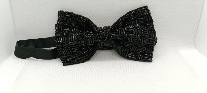 Groom Special Matching Bowtie Classic Wedding Party Bow Tie Black Color Adjustable Necktie