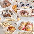 50PCS Paper Charcuterie Boxes with Clear Lids 4 Inches Square White Disposable Sandwich Boxes Dessert To Go Containers. 