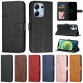 Strap Leather Phone Case Wallet Book For Xiaomi 14T 13T,Poco X7 M7 F7 C75,Redmi Note 14 13 12 Pro 5G 14S 14C 13C Card Flip Cover.