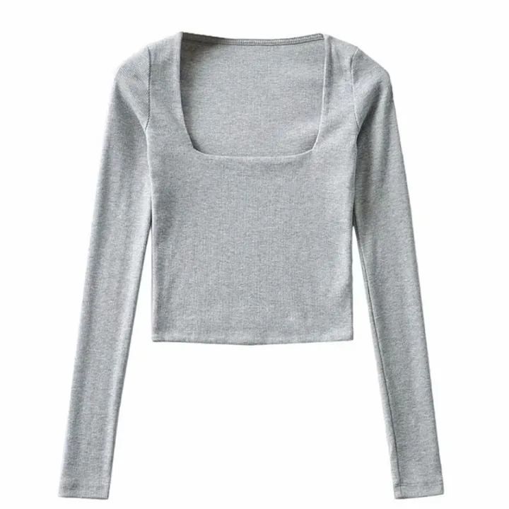 Women%20Ribbed%20Square%20Neck%20Crop%20Top%20With%20Long%20Sleeve%20-%20Image%208