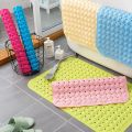 Extra Long Anti Slip Bath Tub Mat Bathroom Shower Mat Transparent Antibacterial Machine Washable for Bathroom Kid Toddler Senior.