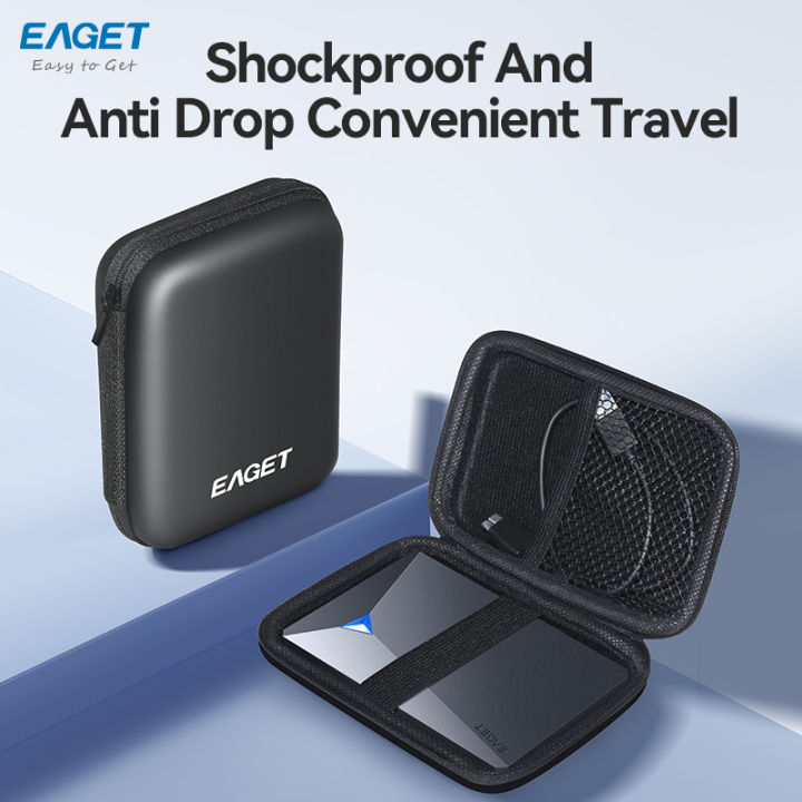 Eaget 2.5 Inch HDD Box Bag Case Portable Hard Drive Bag for External Portable HDD Box Case Storage Protection Black