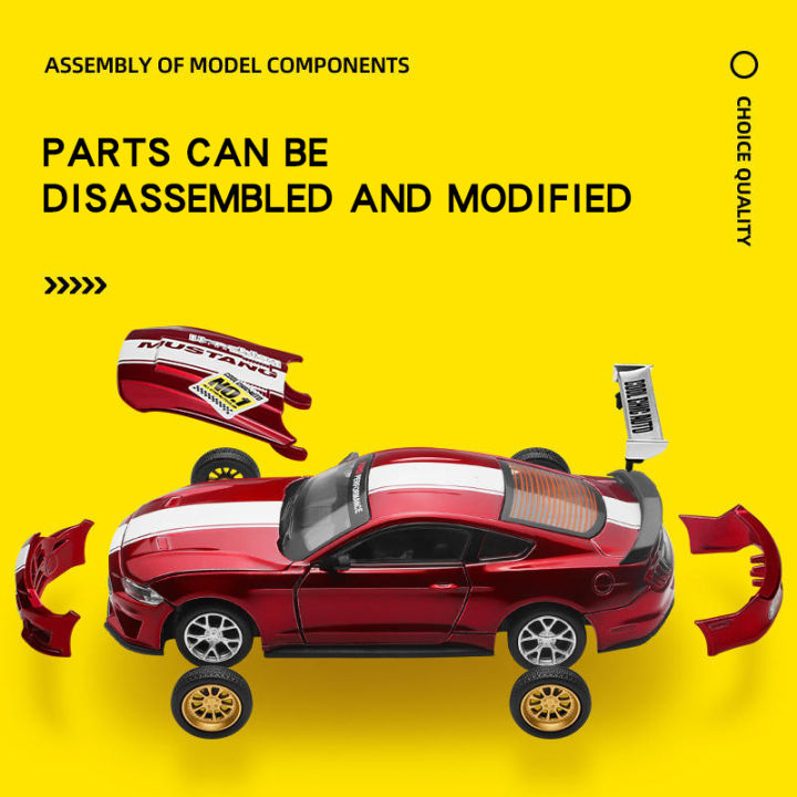 CCA%201/42%202018%20Ford%20Mustang%20GT%20Alloy%20Model%20Car%20Diecast%20Metal%20Assembly%20Modification%20Series%20Miniature%20Vehicle%20Collection%20Toy%20Car%20-%20Image%206