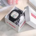New Lovely Cartoon Kids Watch Square Luminous Watch Fashion Silicone Sports Watch for Students Luminous Watch. 