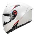 MT Hummer - Mono White Full Face Motorcycle Helmet. 
