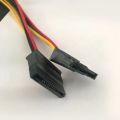IDE Molex 4 Pin to 2x SATA Power Cable Serial ATA Y Splitter Hard Drive Dual Extension Cord Adapter Connector for PC Hardware.