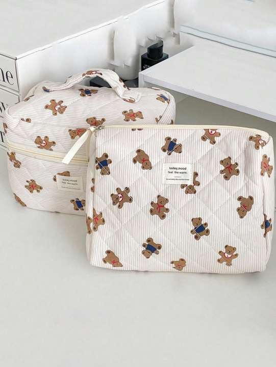 1%20piece/set%20of%20striped%20bear%20quilted%20makeup%20bag,%20portable%20storage%20makeup%20bag,%20cute%20bear%20makeup%20bag,%20multifunctional%20makeup%20bag%20-%20Image%205