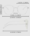 Transparent Lightweight Geometric Shape Glasses For Men/Women /Boys/Girls With Protective Box. 