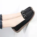 Big Size 2024 New Spring /autumn Women Flats Genuine Leather Moccasins Woman Casual Shoes Slip-on Loafers Female Boat Shoes. 
