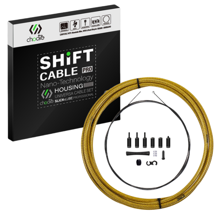 Chooee Shifter Cable For MTB/Road Bikes - 2200mm Housing,2500mm Inner Cable For Shimano & SRAM  Rear Derailleur Bicycle Part