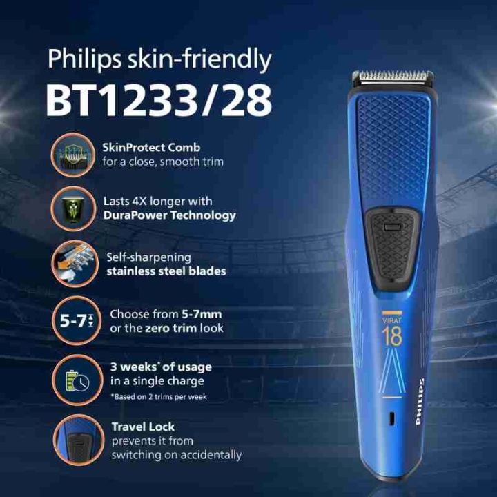 Philips%20BT1233/28%20Trimmer%20%20Co-Designed%20With%20Virat%20Kohli%20Limited%20Edition%2030min%20Runtime%20Adaptor%20not%20Included%20-%20Image%204