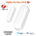 Work with Tuya Zigbee 3.0 Door Window Sensor Smart Home Security Alarm Open Closed Detector Detector Alexa Home Assistant Z2MQTT. 