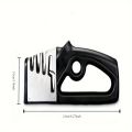 Professional 4-in-1 Knife & Scissors Sharpener with Diamond Blades - Fast Sharpening, Ergonomic Handle, Portable for Kitchen.