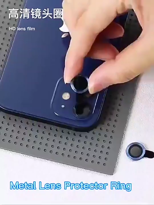For Apple iPhone 14 6.1" / iPhone 14 Plus 6.7" / iPhone 14+ 6.7" Camera Protector WSKEN Metal Ring Tempered Glass Camera Lens Protector
